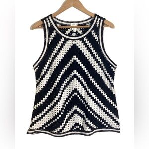 Nicole Miller Atelier Granny Stitch Crochet Tank 1X